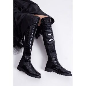 Stuart Weitzman Reserve Crocodile Boots